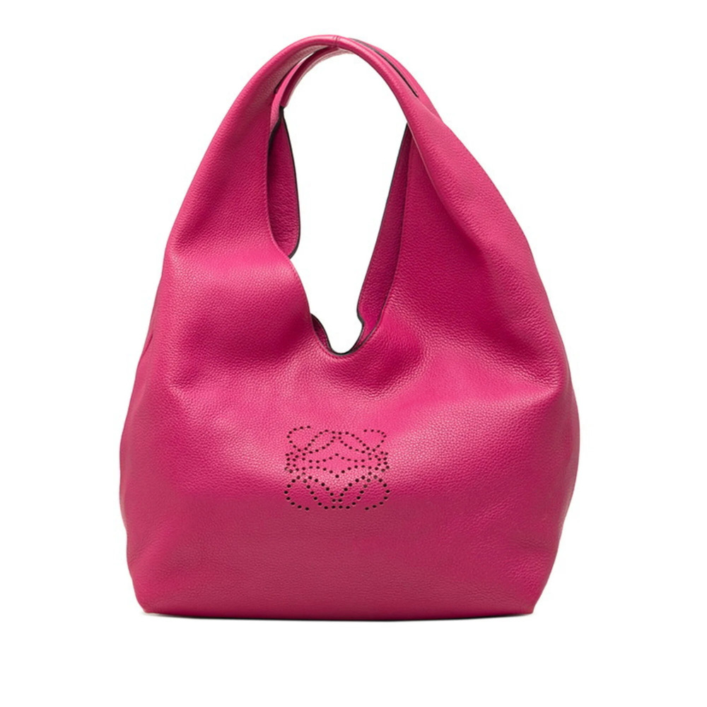 Loewe Anagram Dunas Tote Bag, One-Shoulder Handbag, Pink Leather, Women's LOEWE